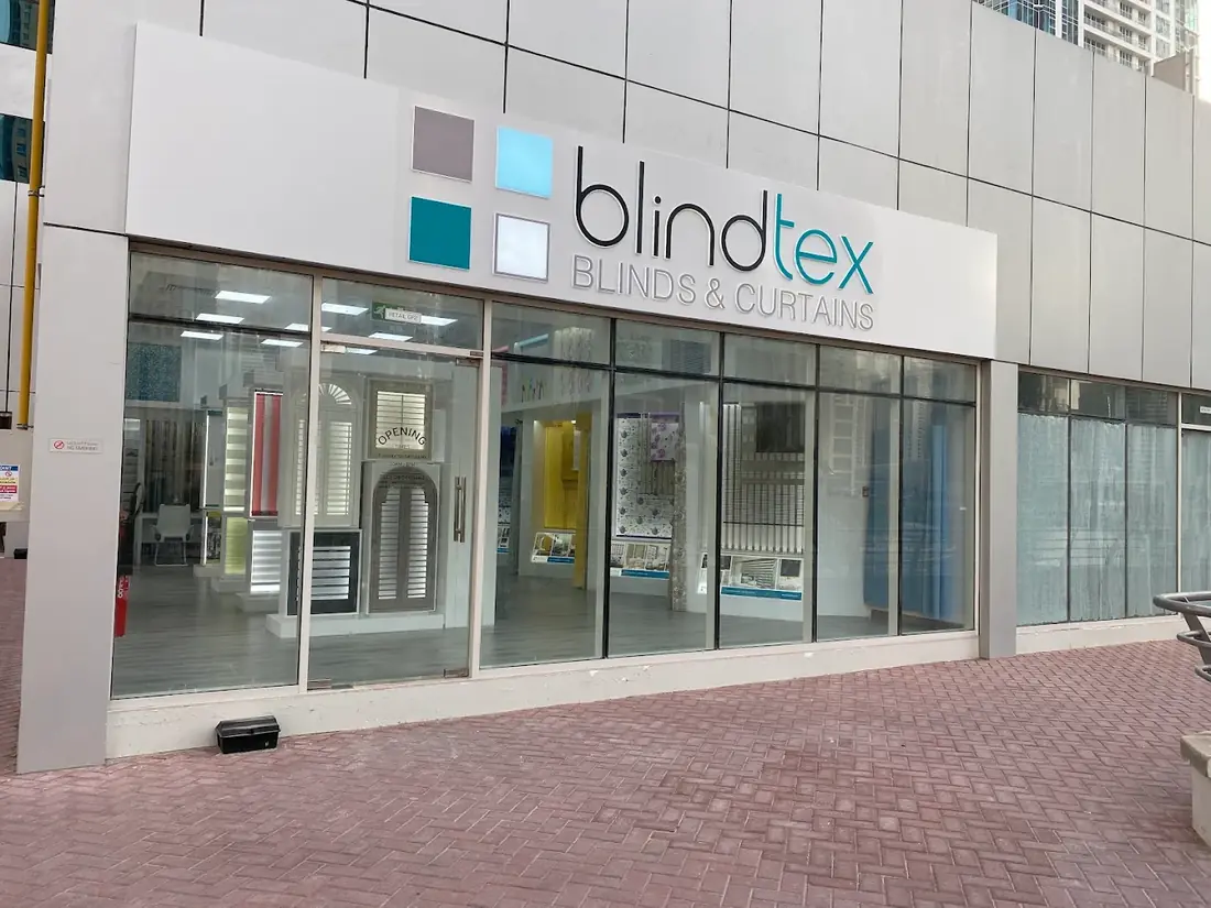 Blindtex JLT showroom storefront at Dubai Star, Cluster L